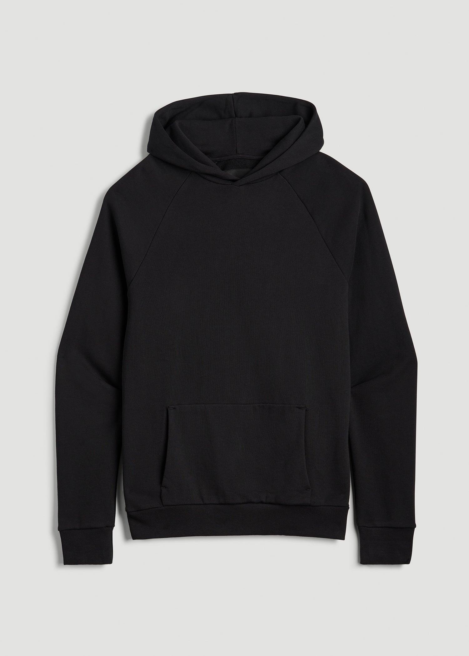 Wearever French Terry Raglan Hoodie for Tall Men in Black Male Product Image