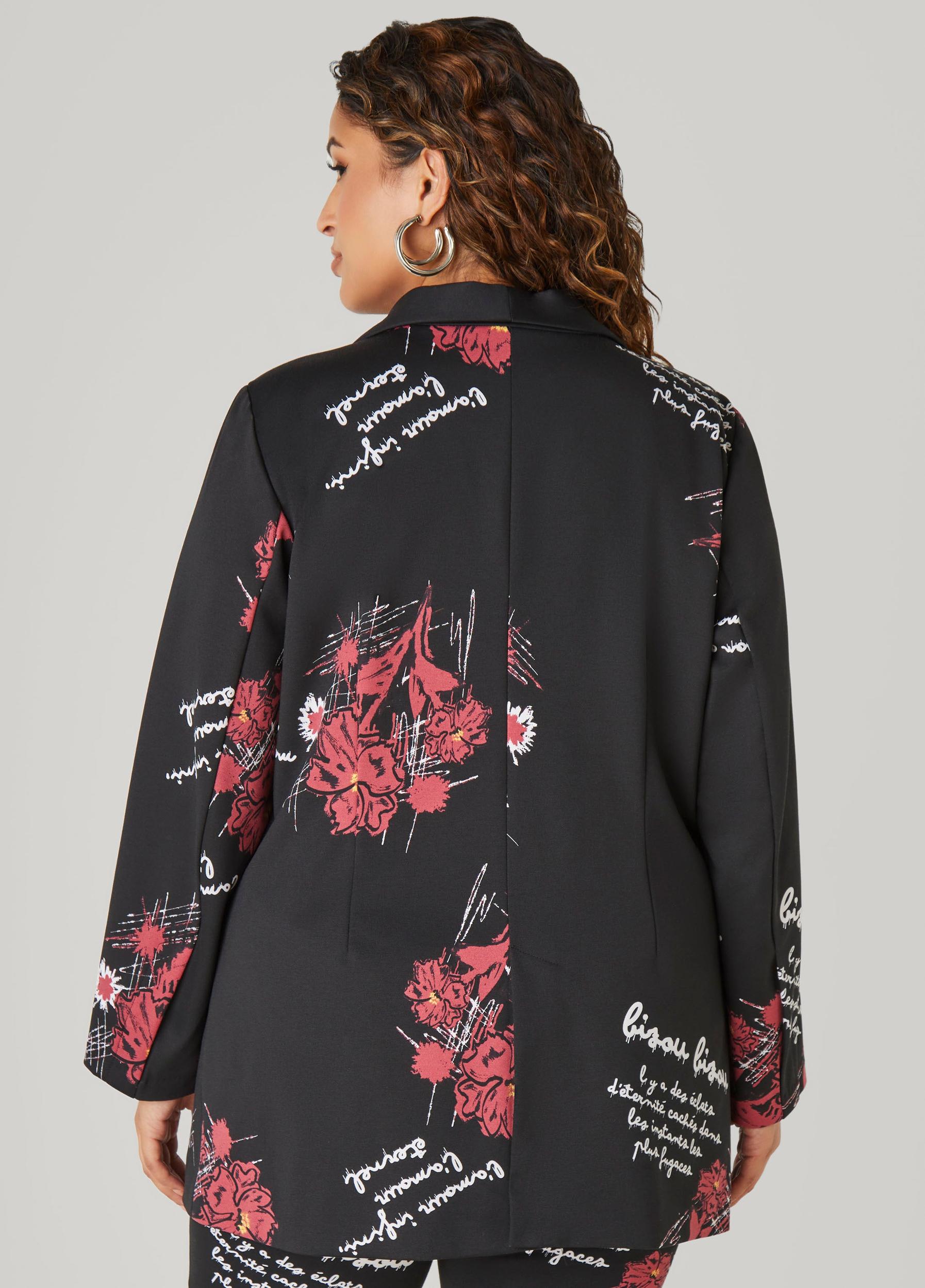 Printed Ponte Blazer Product Image