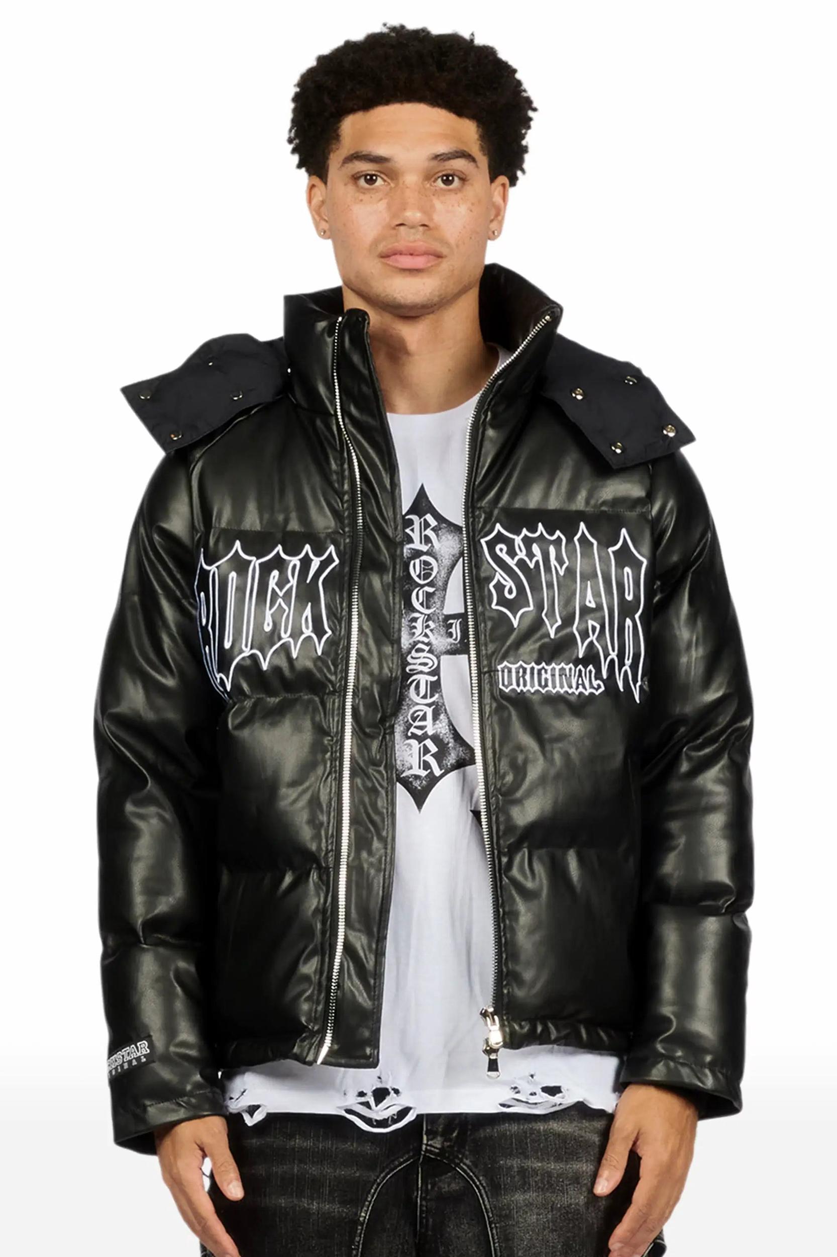 Ravi Black Puffer Jacket Male Product Image