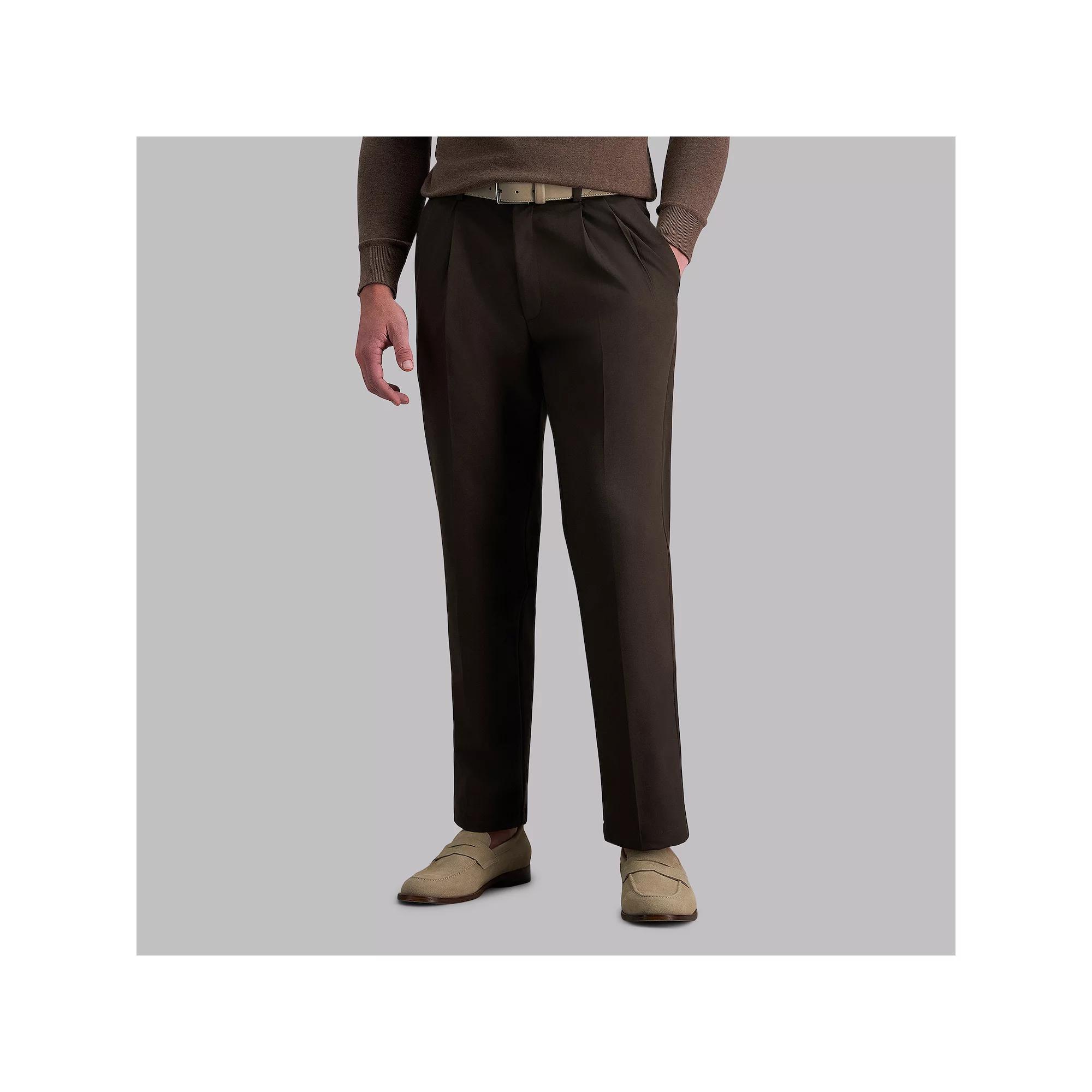 Men's Haggar® Cool Right® Performance Flex Classic-Fit Pleated Pants,  Product Image