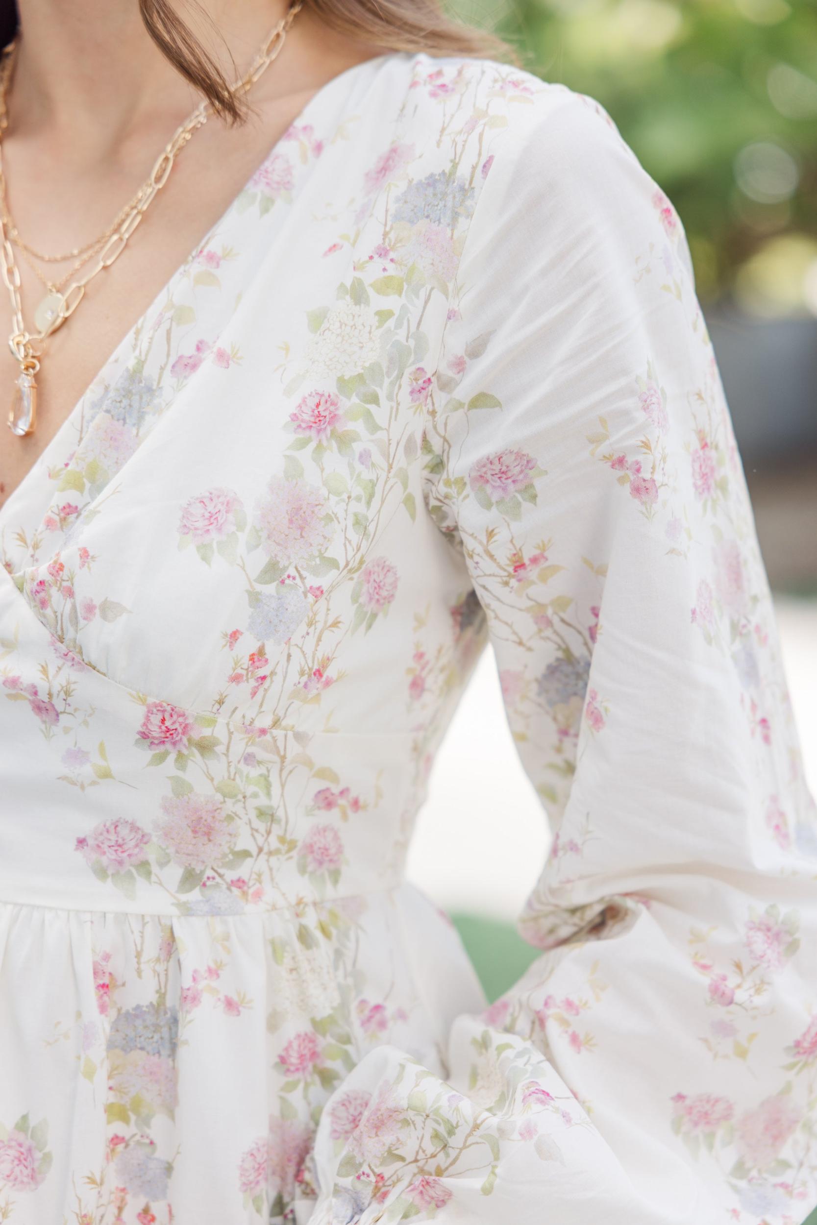 The Inspiration Cream Floral Maxi Dress Female Product Image