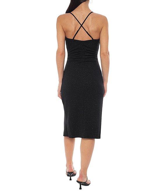 Jump Glitter Asymmetrical Ruffle High-Low Dress Product Image