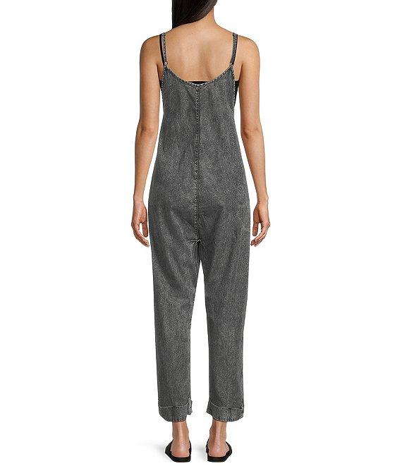 C&V Chelsea & Violet Washed Woven Jumpsuit Product Image