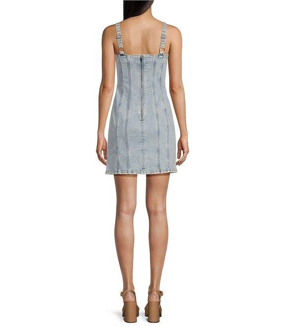 GB Rosette Denim Mini Dress Product Image