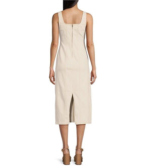 GB Seamed Midi Denim Dress Product Image