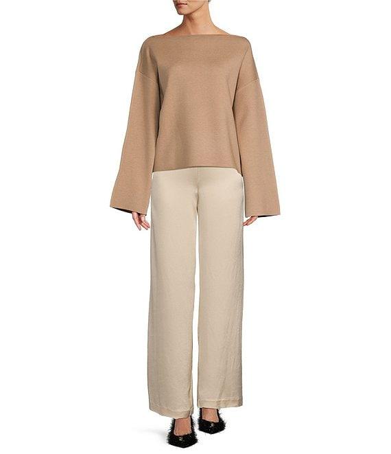 Antonio Melani x Elizabeth Damrich Candlelight Drapey Satin Wide-Leg Pant Product Image
