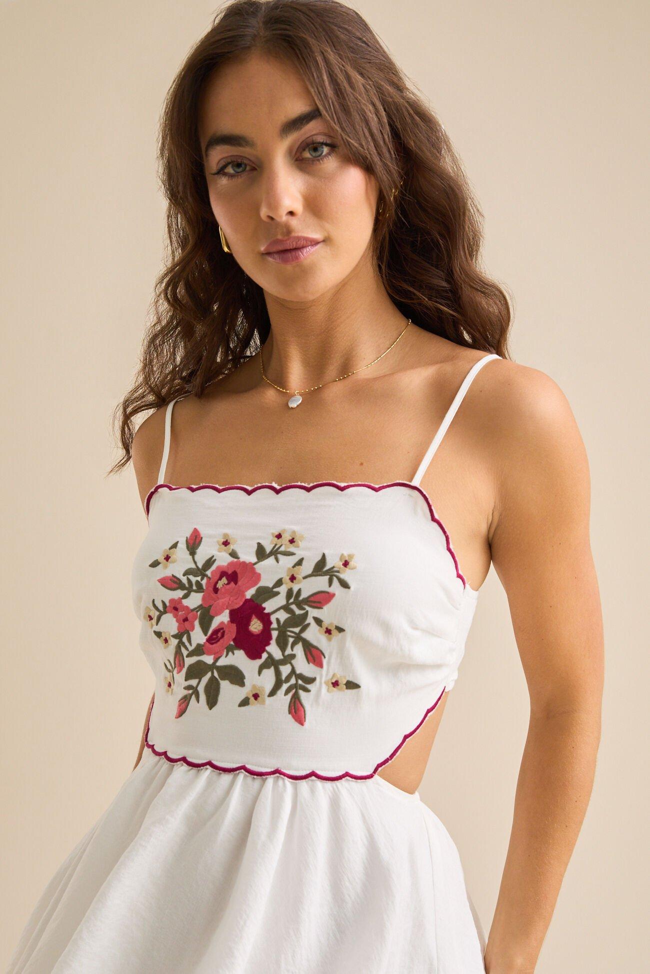 Esther Embroidered Maxi Dress Product Image