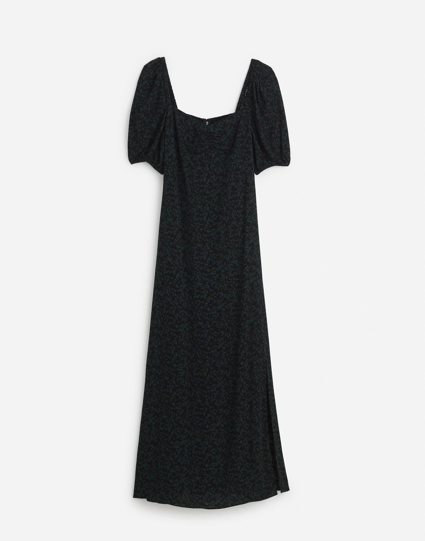 Puff-Sleeve Sweetheart Midi Dress Product Image