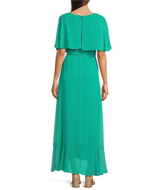 Moda Tara Boat Neck Tie Waist High-Low Hem Wrap Maxi Dress Product Image