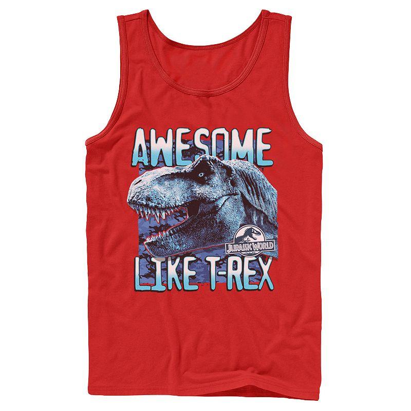 Men's Jurassic World Two Awesme Lke T-Rex Tank Top,  Product Image