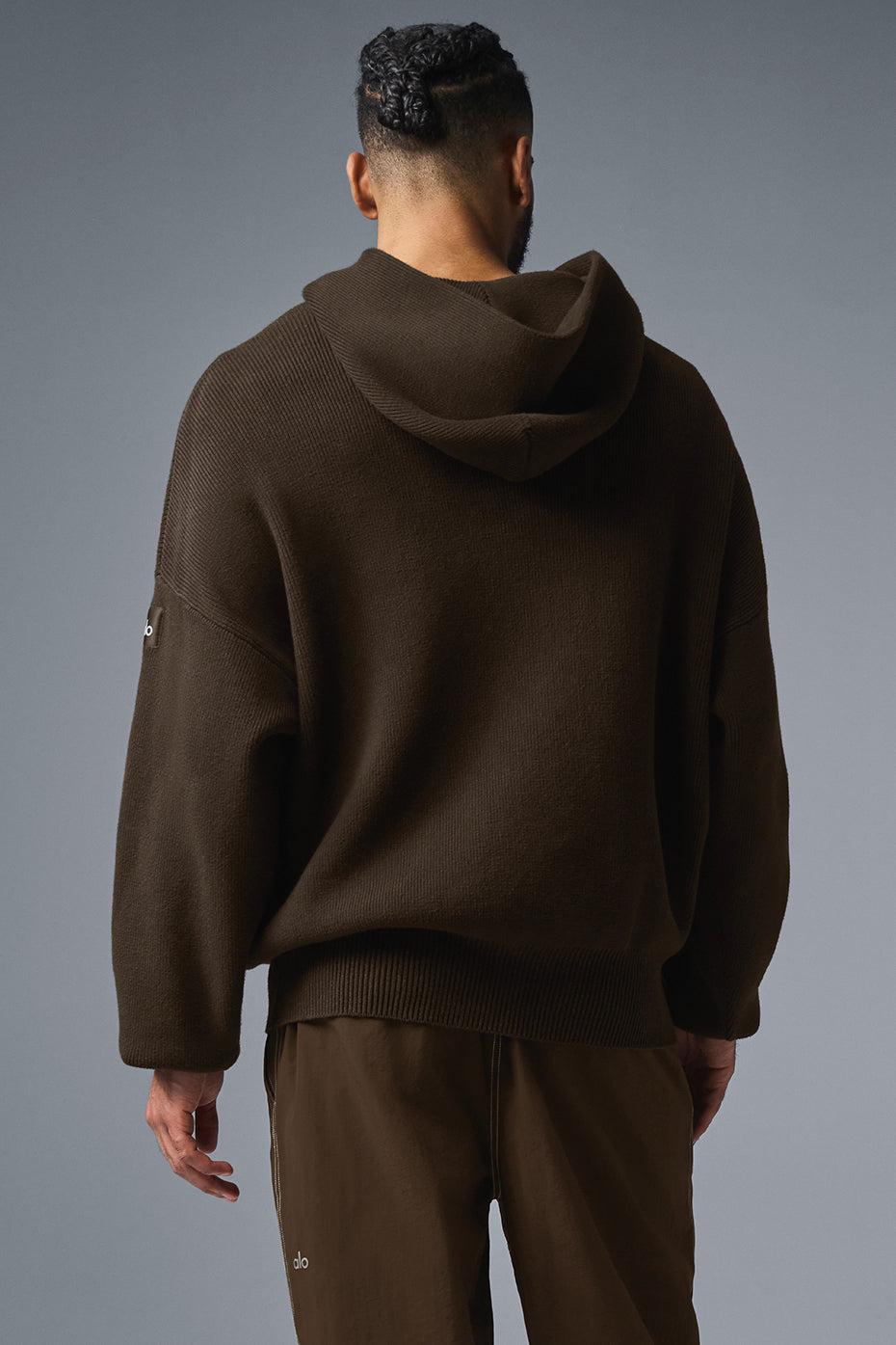 Scholar Hooded Sweater - Espresso Product Image