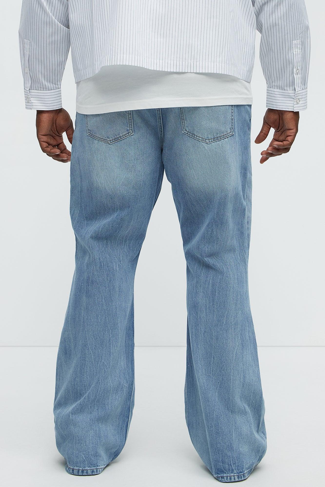 Stacked Slim Flare Make You Look Jeans - Medium Blue Wash Male Product Image