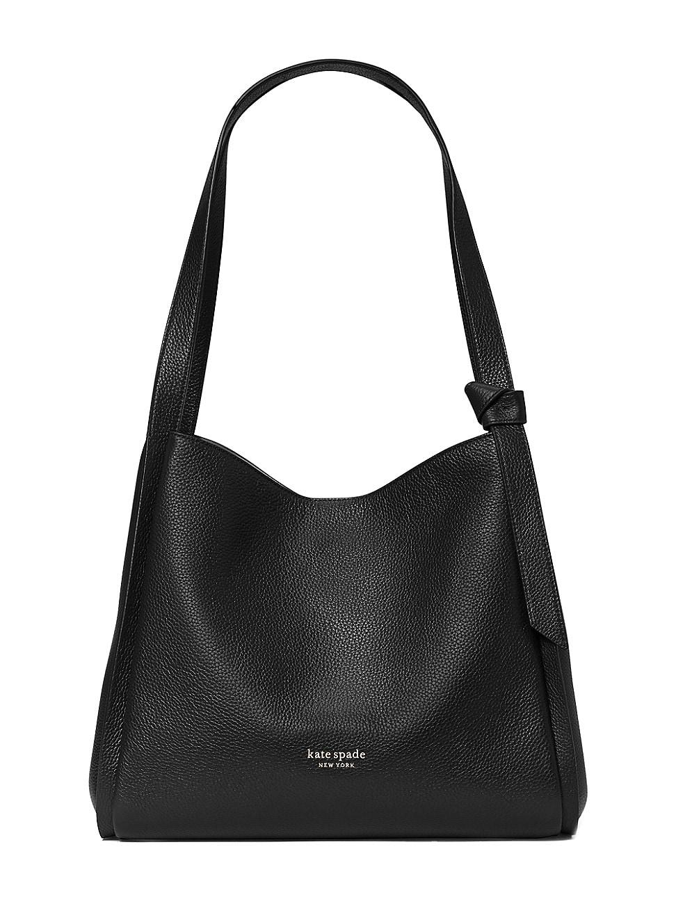 Womens Large Knott Leather Shoulder Bag Product Image
