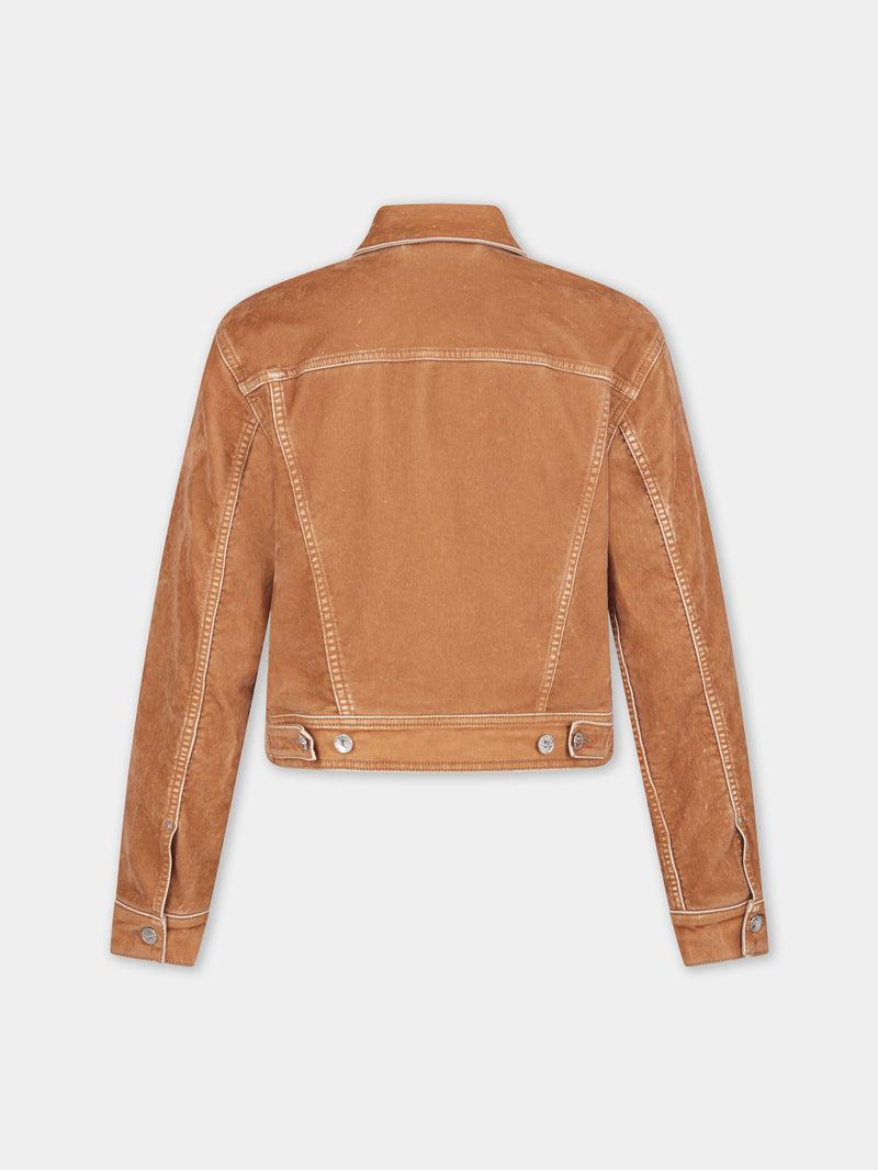 CARAMEL LONG-SLEEVED JACKET IN DENIM Product Image