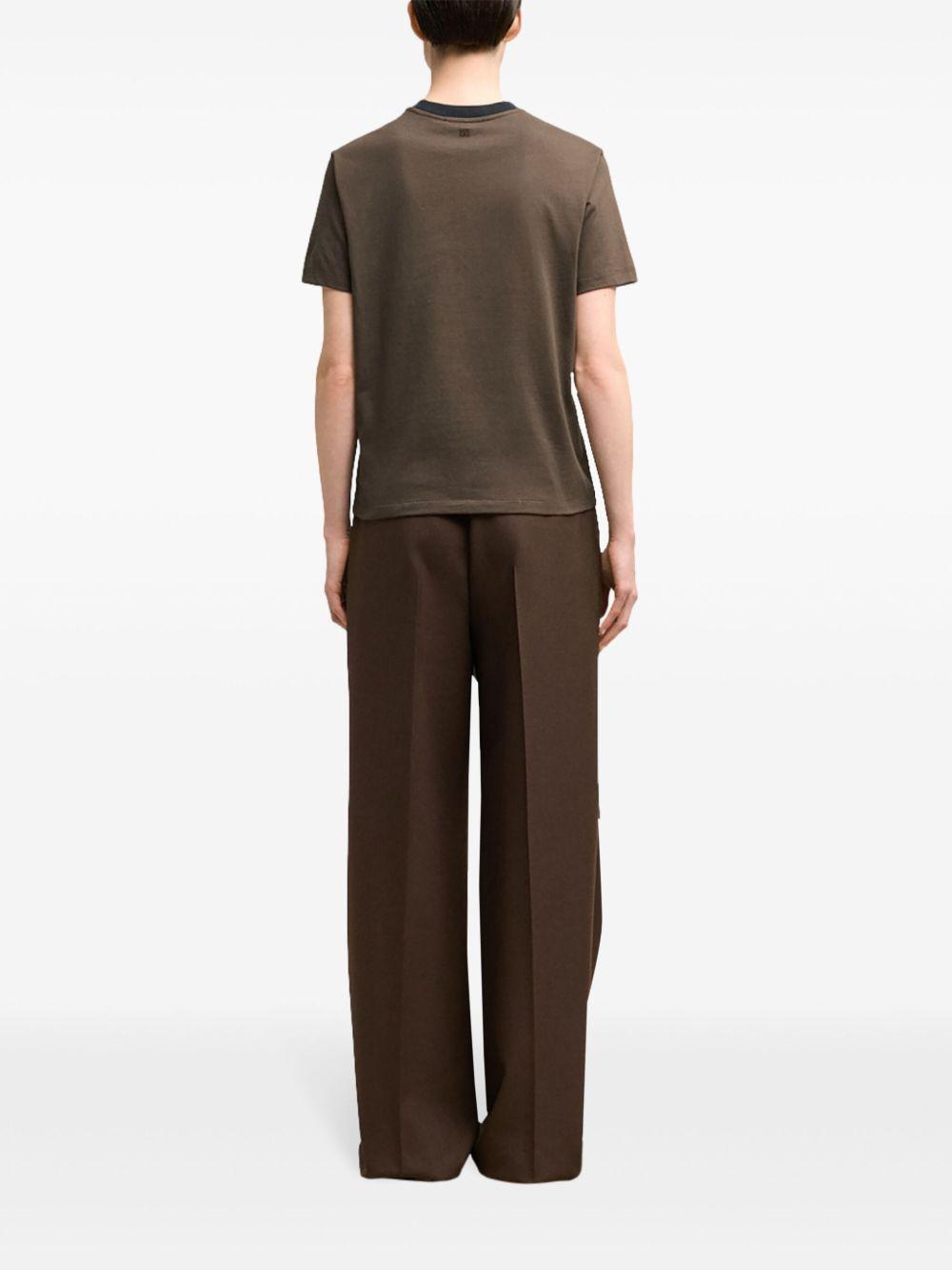 AMI ALEXANDRE MATTIUSSI Ami Paris T-shirt Brown In Dark Coffee Product Image