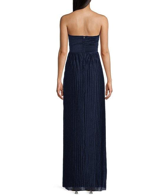 Honey and Rosie Strapless Sweetheart Neckline Sleeveless Pleated Dress Product Image