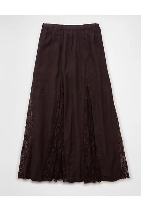 AE High-Waisted Lace Detail Maxi Skort Womens Product Image