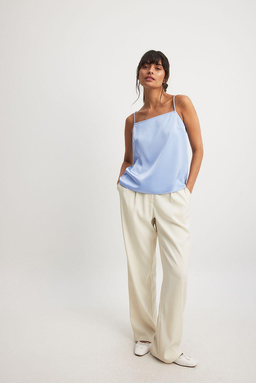 Tie Back Detail Satin Singlet Product Image