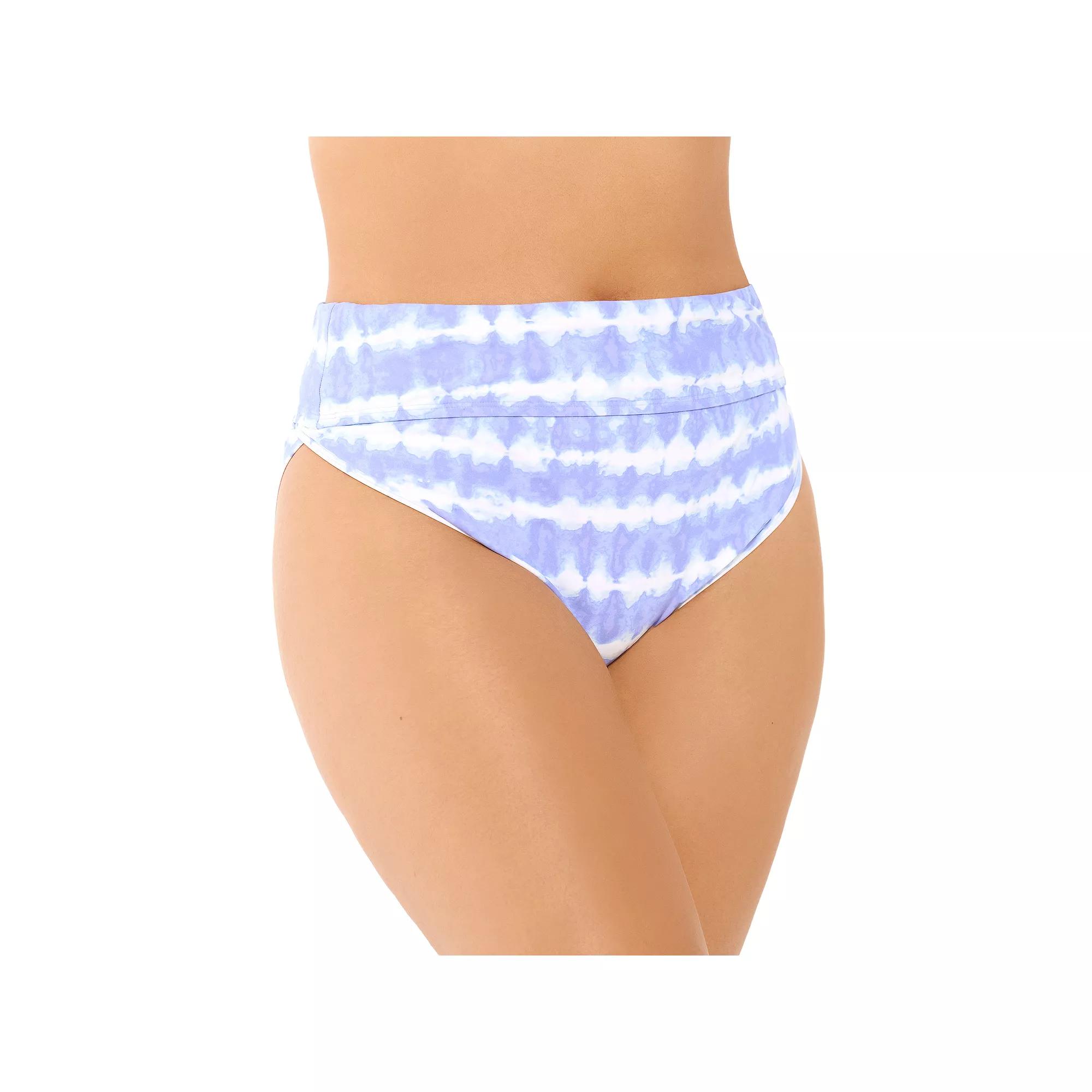 Plus Size Freshwater Banded High-Leg Swim Bottoms, Women's, Size: 1XL, Peri Product Image