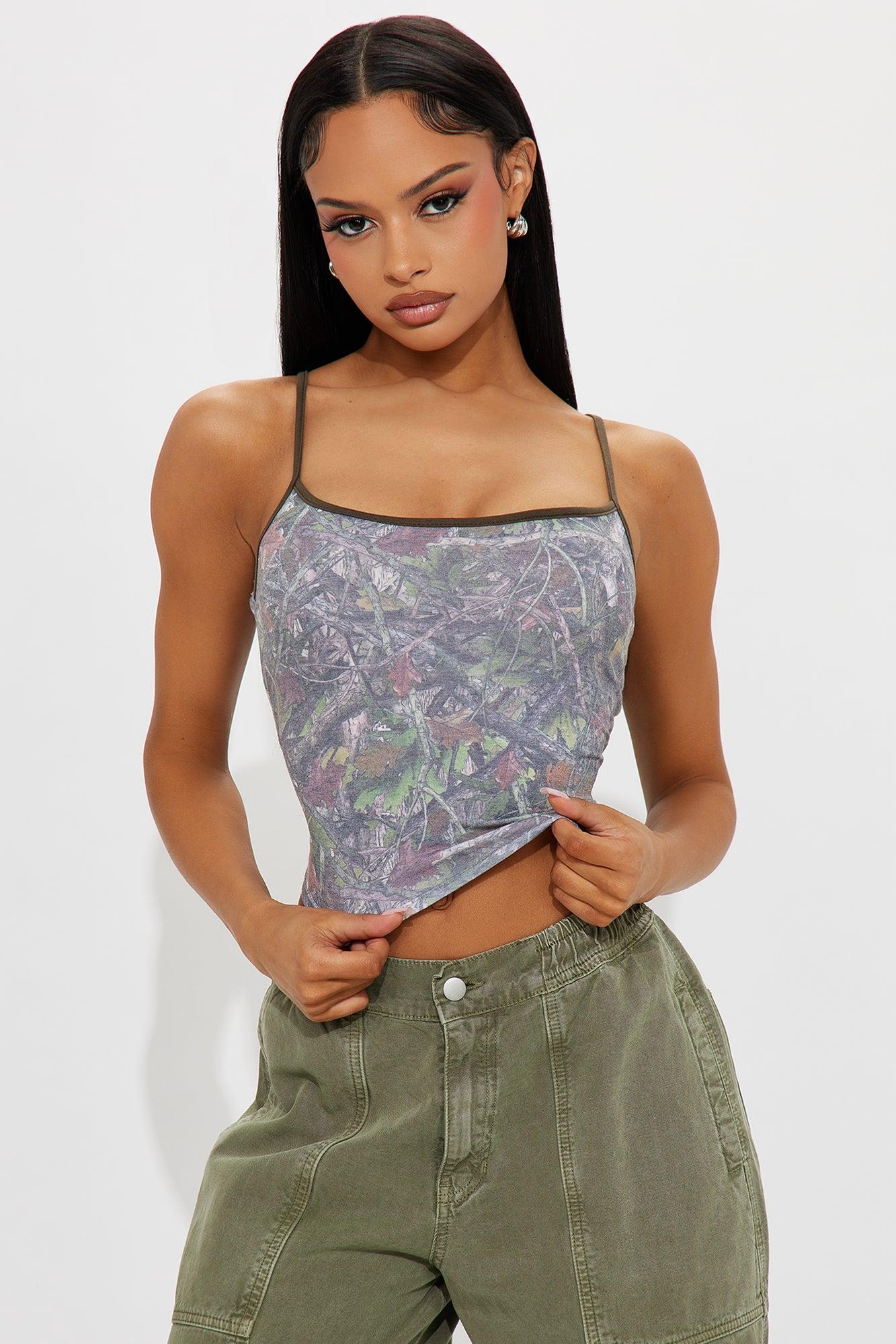 Evergreen Camo Cami Top - Camouflage Product Image