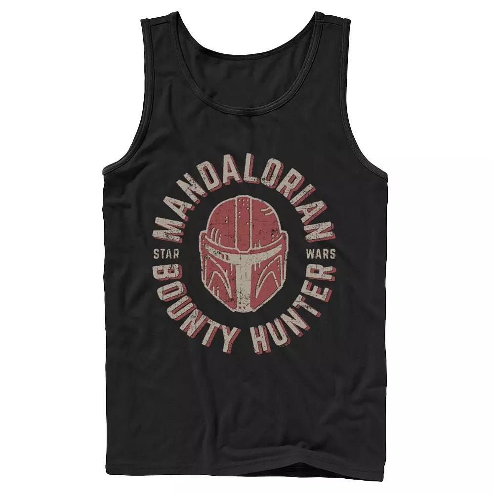 Men's Star Wars The Mandalorian Helmet Stamp Tank Top,  Product Image