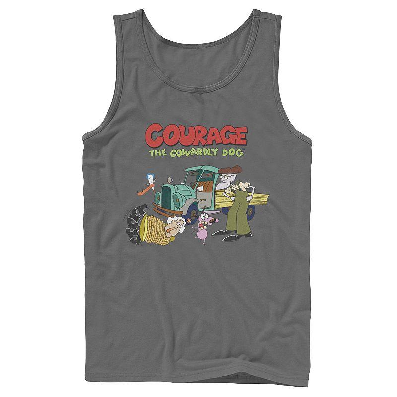 Men's Courage The Cowardly Dog Scene Logo Tank Top,  Product Image