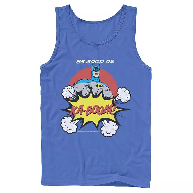 Men's DC Comics Batman Ka-Boom Pop Art Text Poster Tank Top,  Product Image