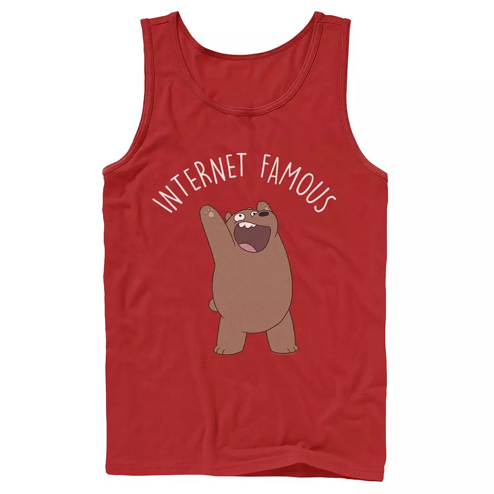 Men's Cartoon Network We Bare Bears Internet Famous Tank Top,  Product Image