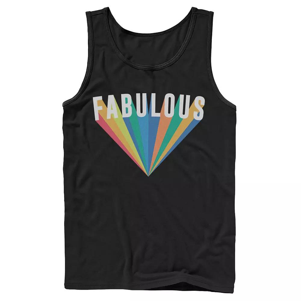 Men's Fifth Sun "Fabulous" Rainbow Burst Tank Top,  Product Image