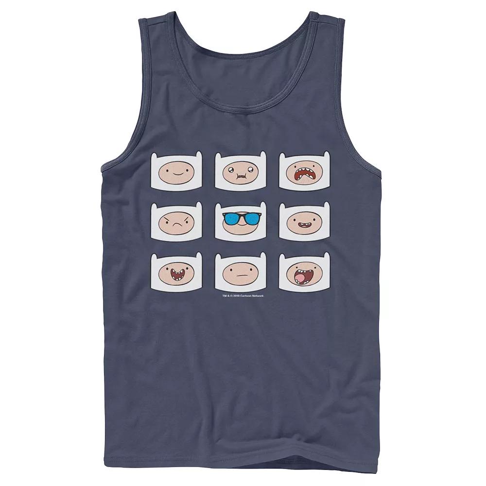 Men's Adventure Time Finn's Many Faces Grid Tank Top,  Product Image