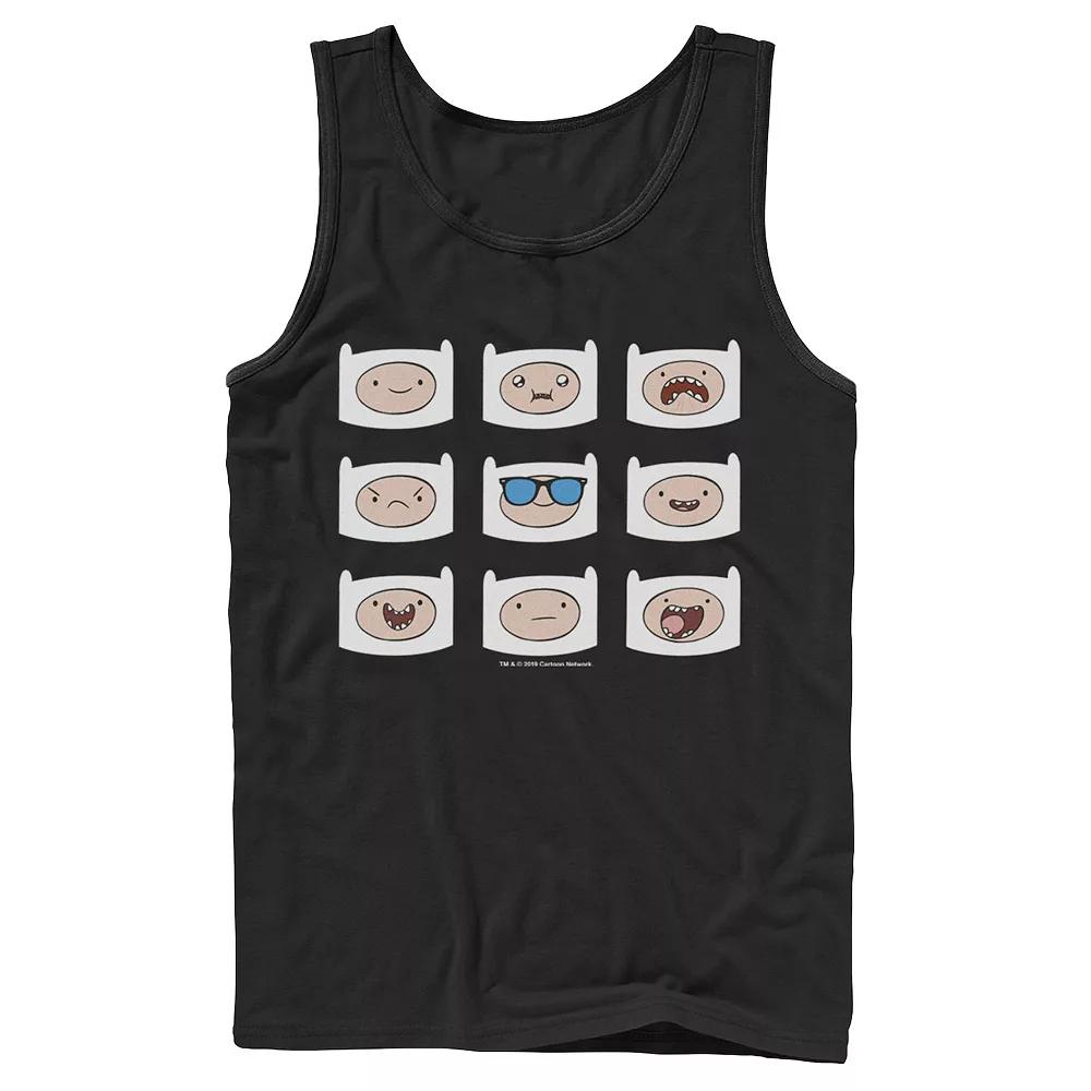 Men's Adventure Time Finn's Many Faces Grid Tank Top,  Product Image