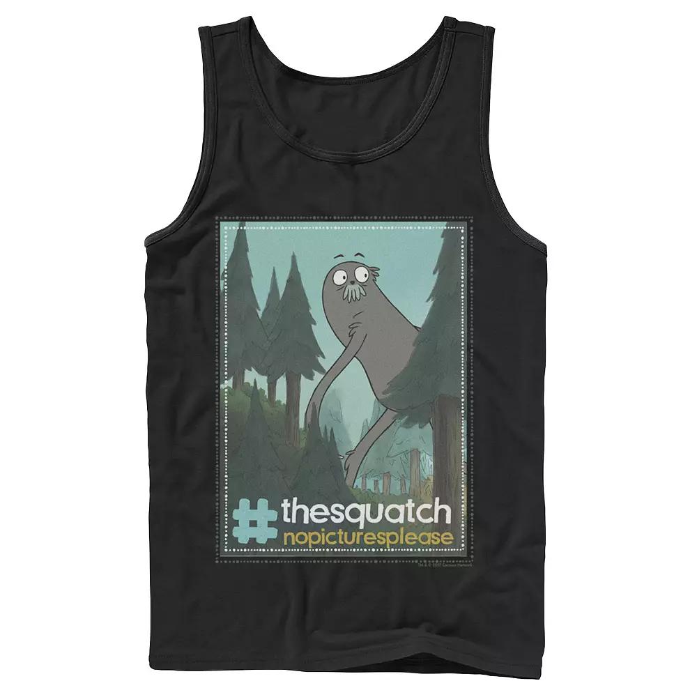 Men's Cartoon Network We Bare Bears Charlie The Squatch Hashtag Tank Top,  Product Image