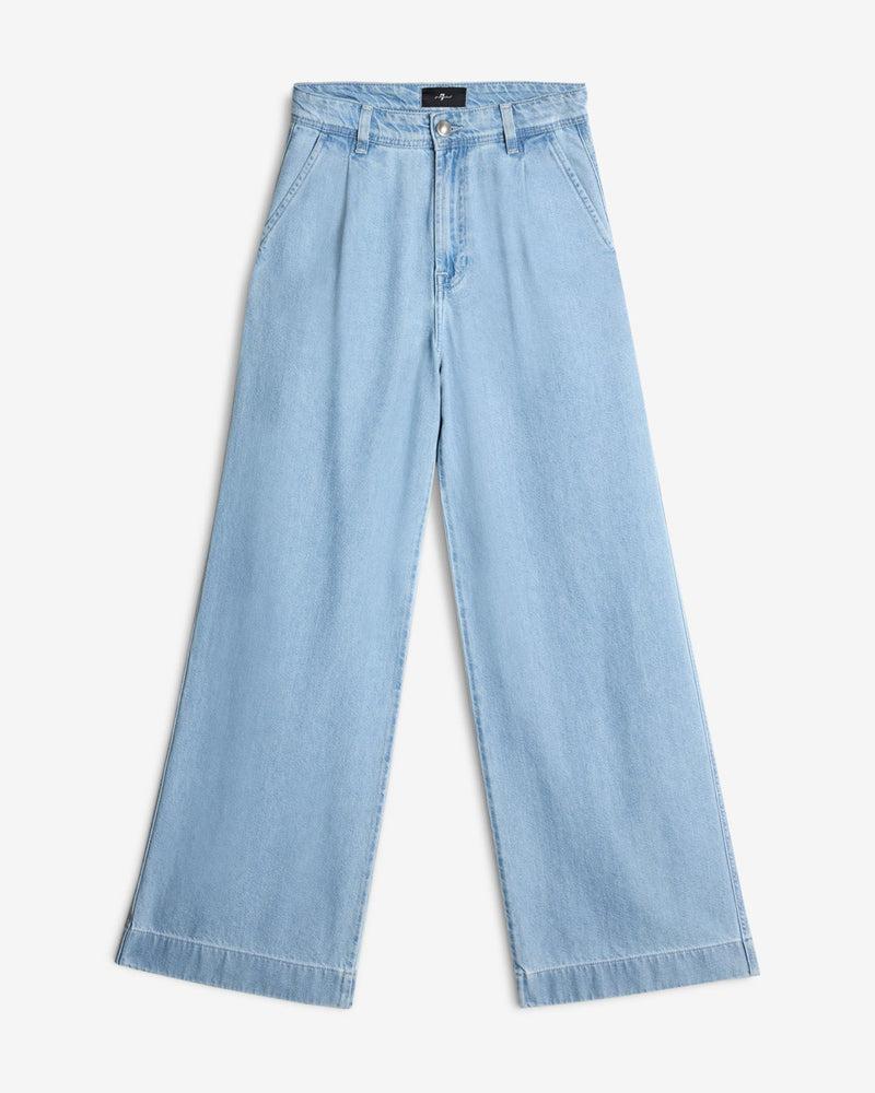 Weightless Denim Pleated Trouser Product Image