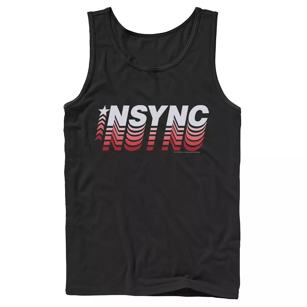 Men's NSYNC Sporty Style Logo Tank Top, Size: Large, Black Product Image