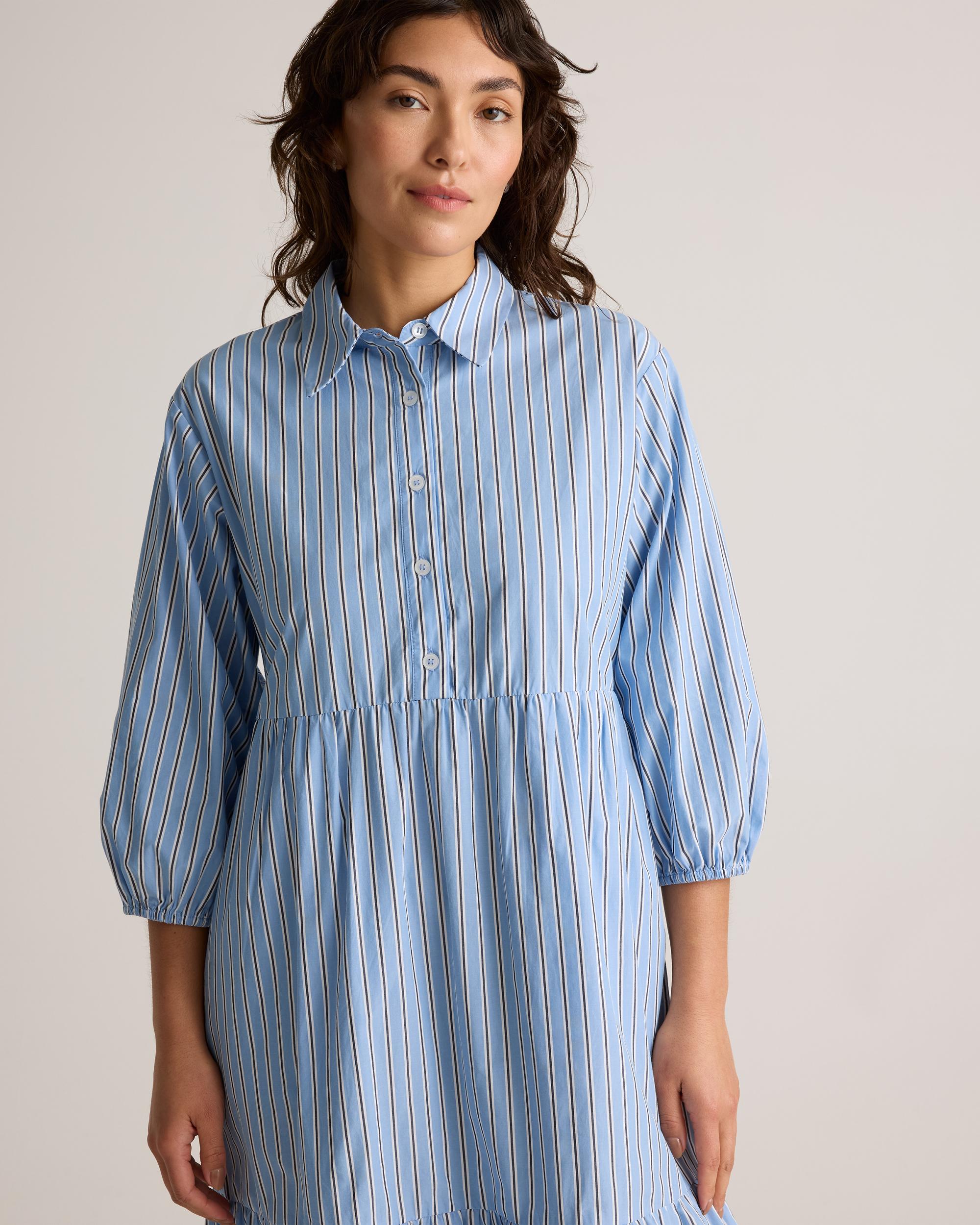 Quince | Women's Poplin Midi Tunic Dress Organic Cotton Product Image
