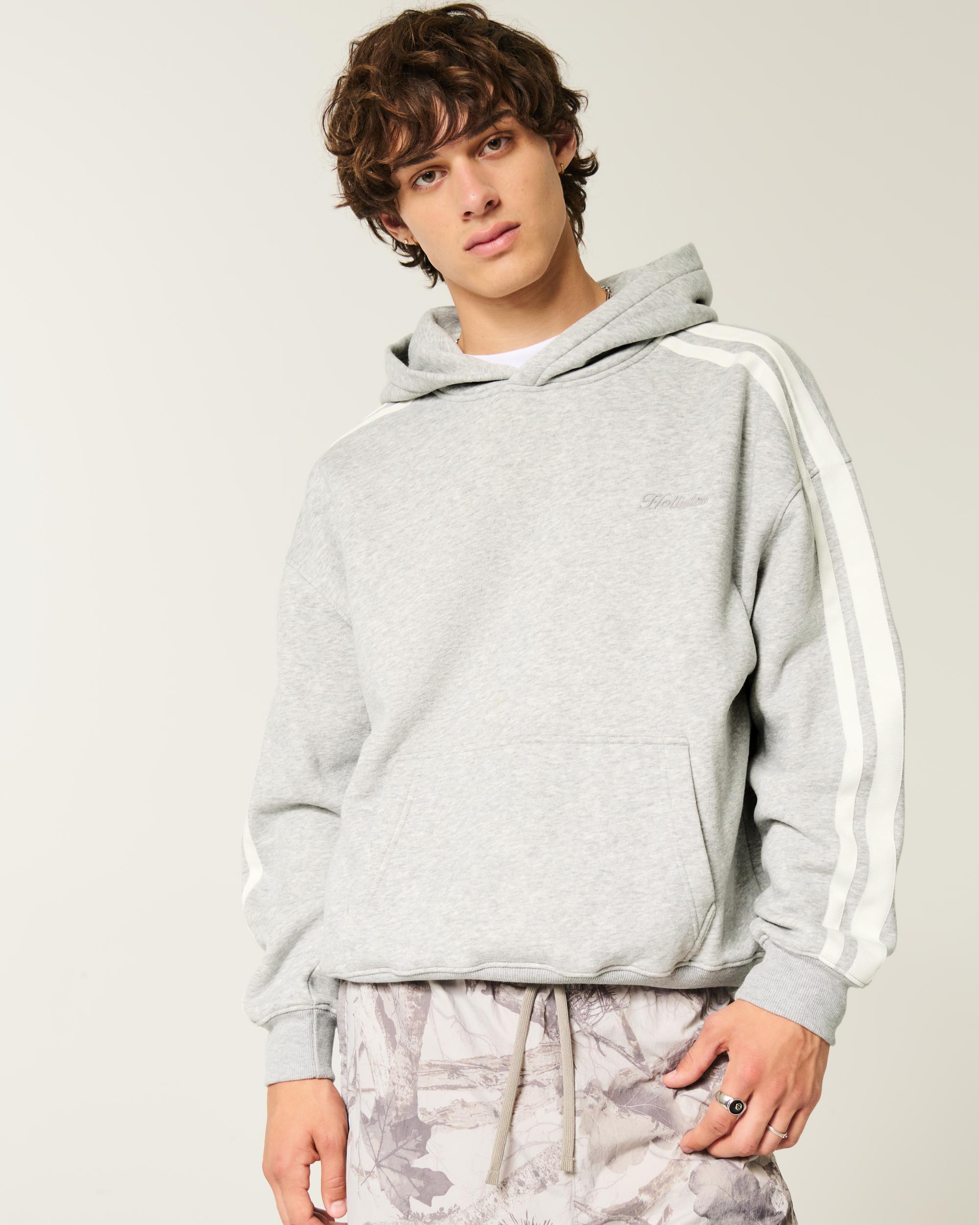 Boxy Crop Snakeskin Print Logo Hoodie Product Image