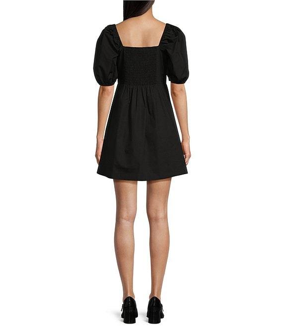 Copper Key Square Neck Puff Sleeve Dress Product Image