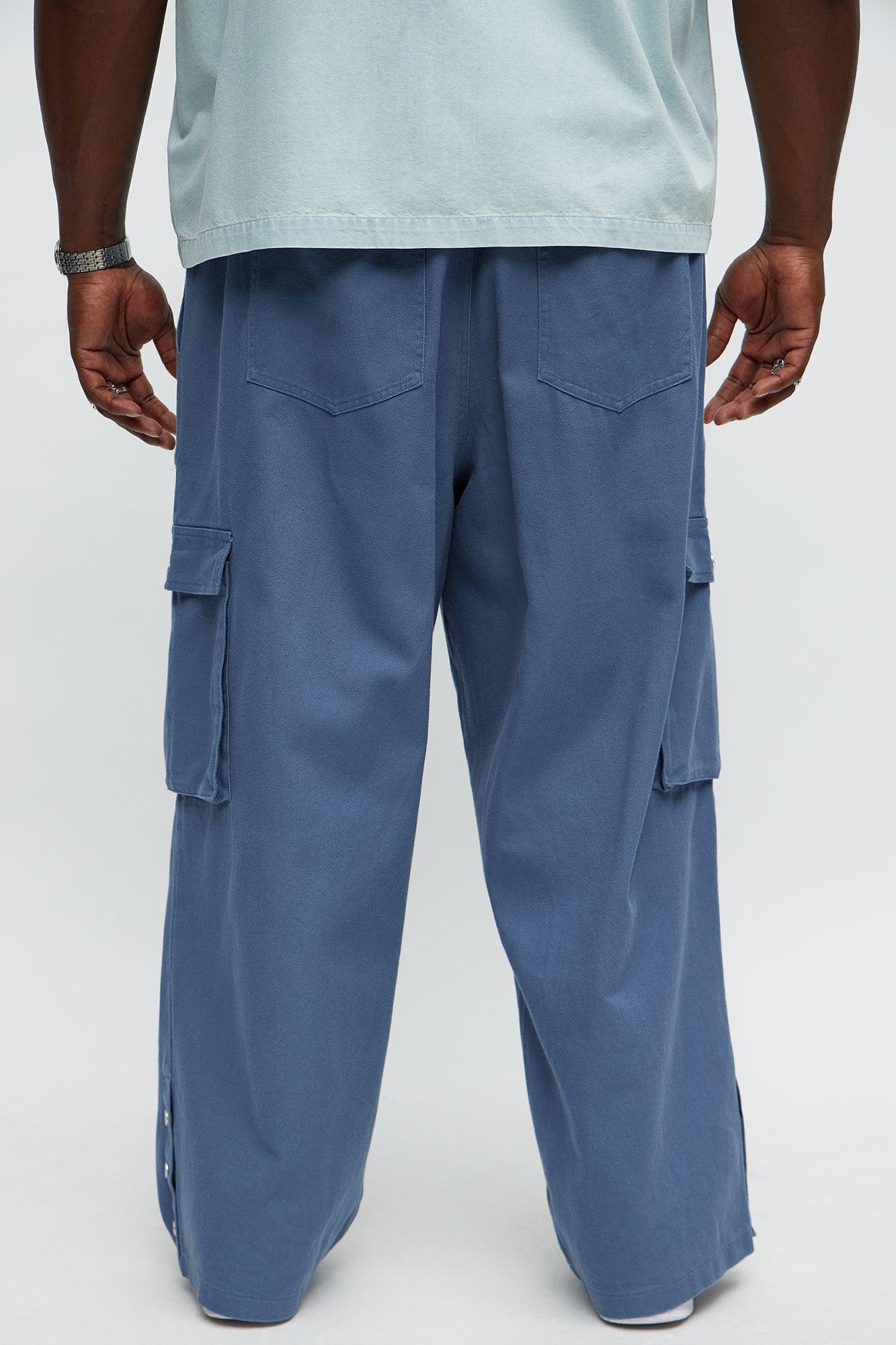 Baggy Play Your Cards Right Cargo Pants - Blue Product Image