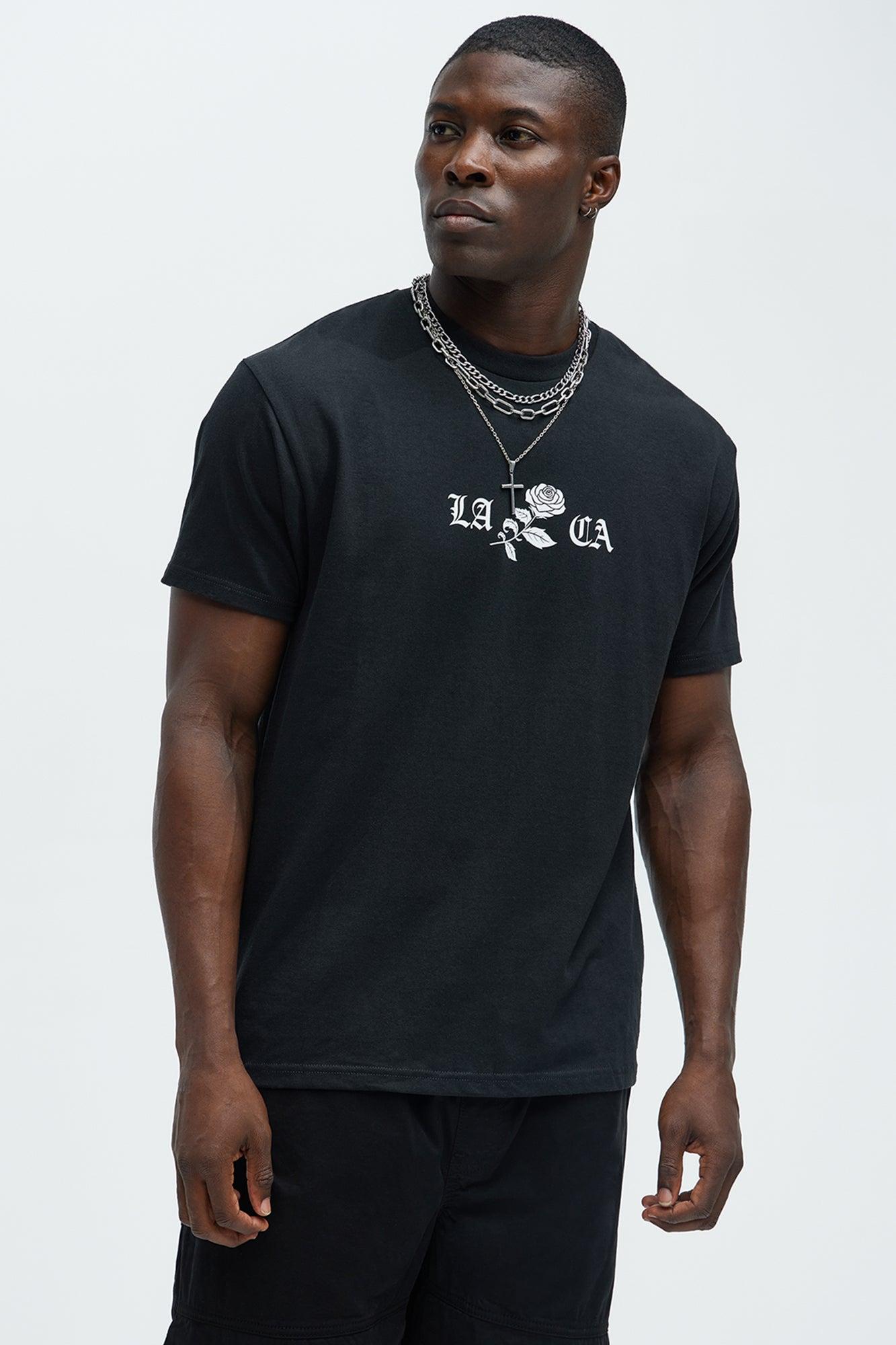 LA English Rose Short Sleeve Tee - Black Product Image