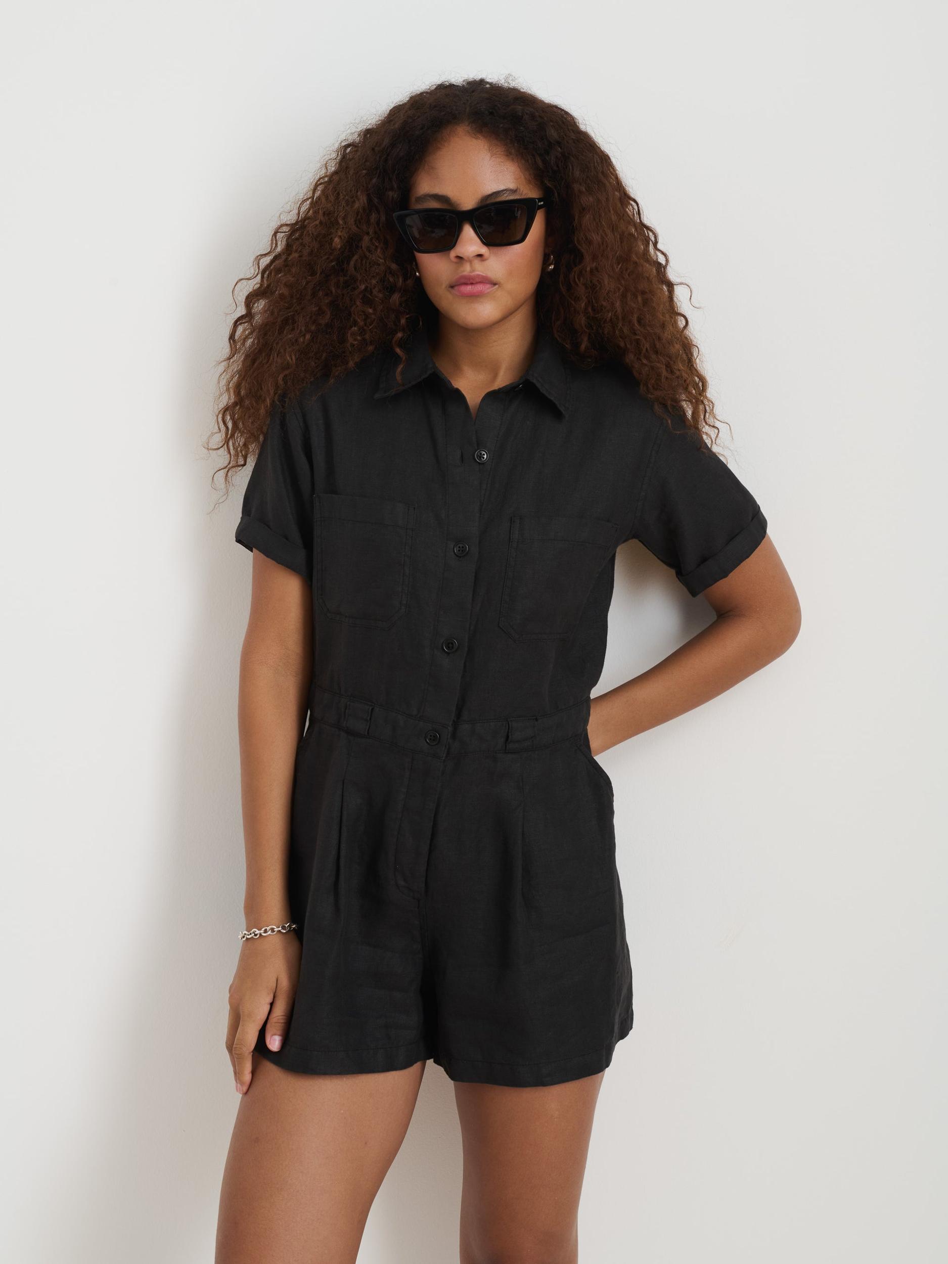 Cassi Romper In Linen Product Image