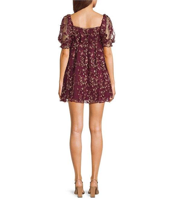 Allison & Kelly Short Sleeve Sweetheart Neckline EMP 3D Butterfly Dress Product Image