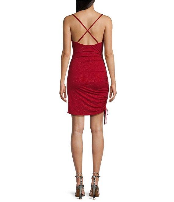 B. Darlin Glitter Drawstring Party Dress Product Image