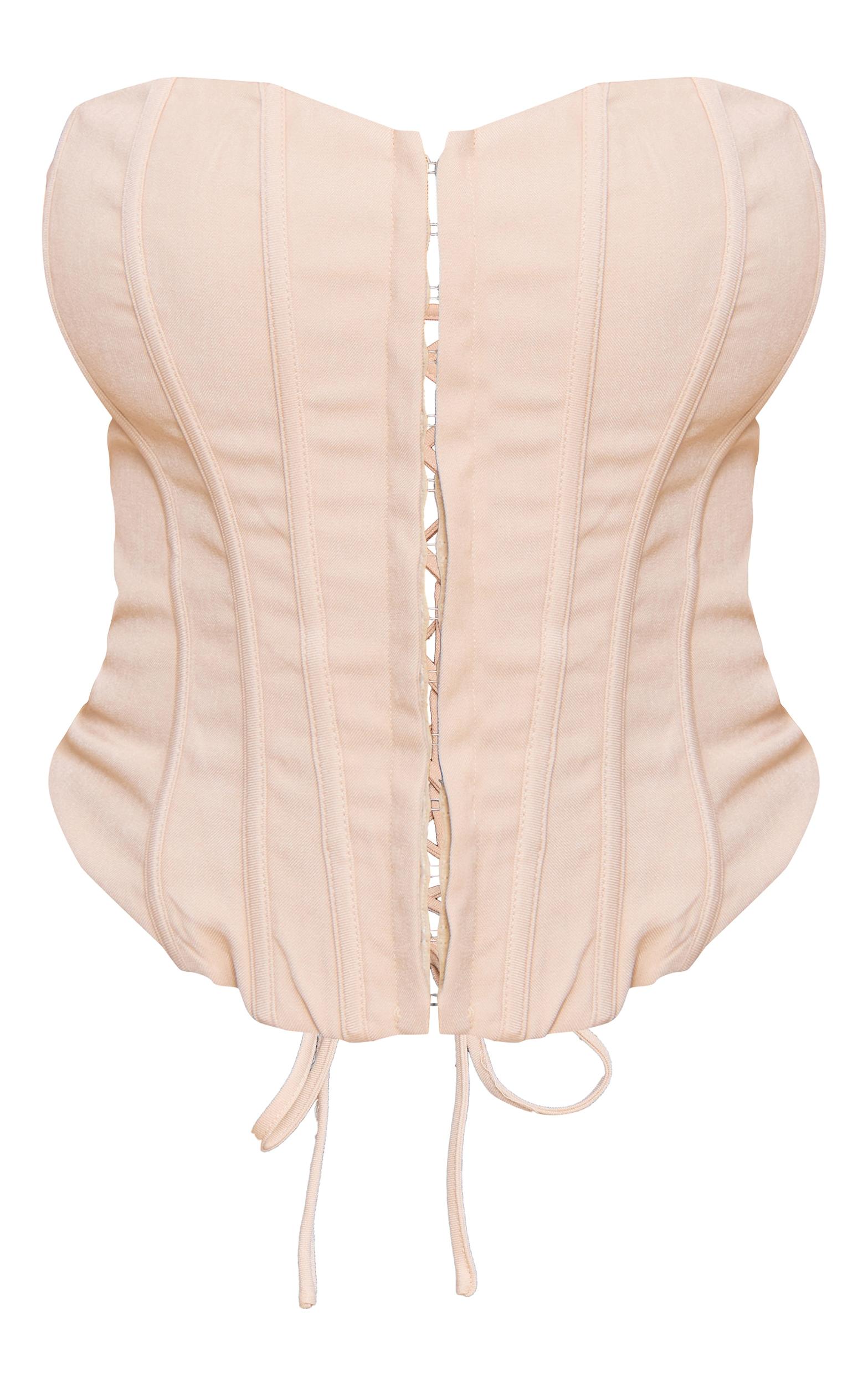 Shape Stone Hook & Eye Front Boned Corset Top Product Image