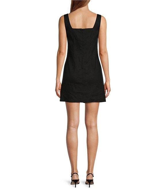 Antonio Melani Eliana Linen Blend Square Neck Shell Sleeveless Shift Dress Product Image