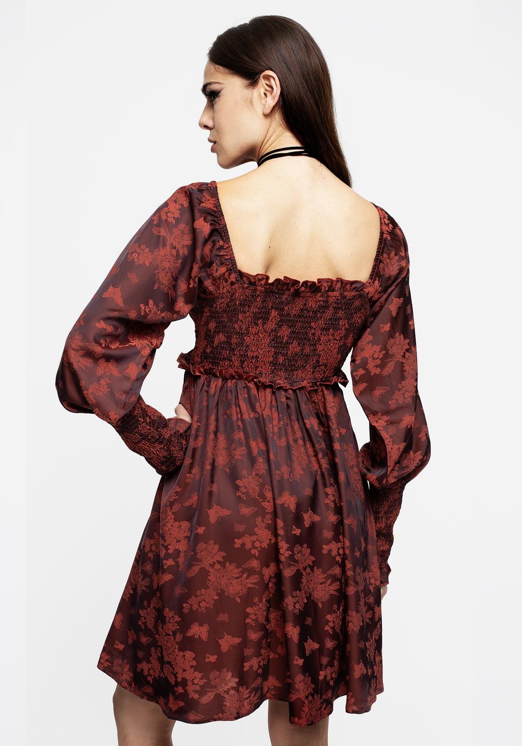 Euthalia Butterfly Jacquard Mini Dress Product Image