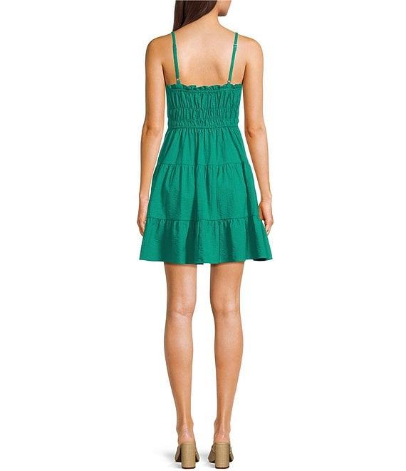 Copper Key Sleeveless Tiered Mini Dress Product Image