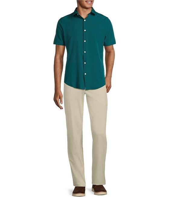 Murano Slim Fit Solid Performance Stretch Short Sleeve Woven Shirt Product Image