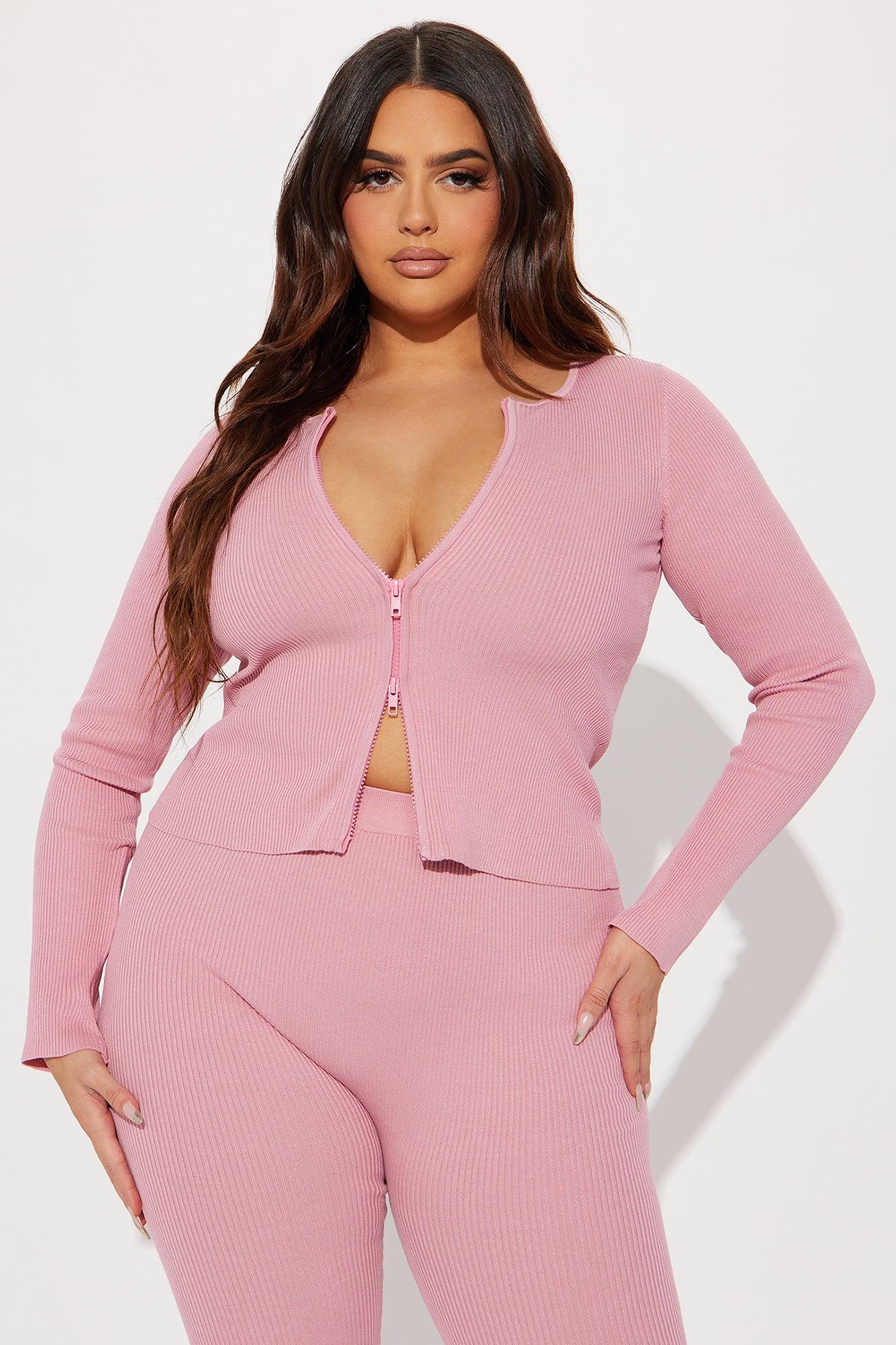 Wrong Way Sweater Pant Set - Pink Female Product Image