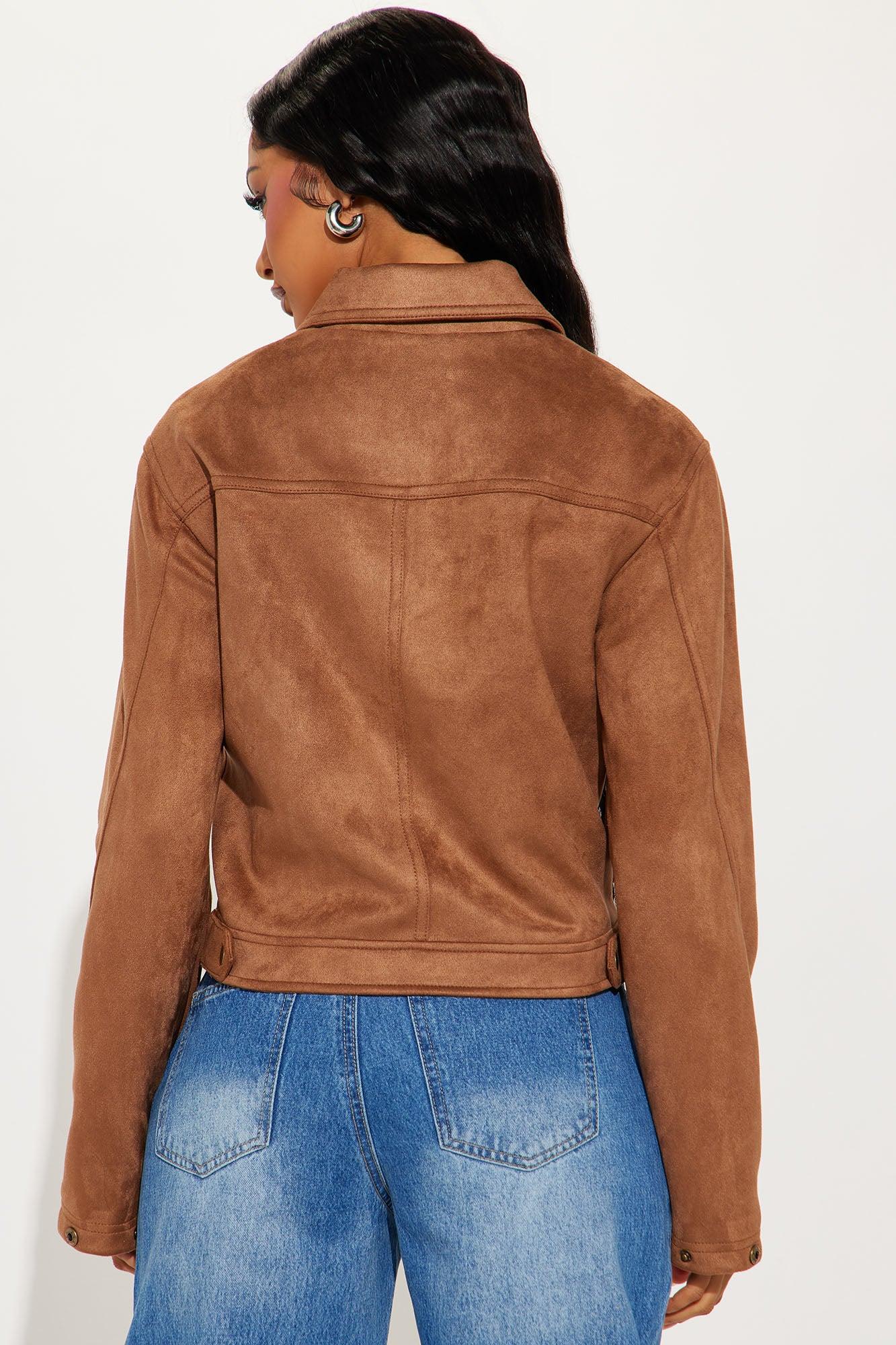 Ryder Faux Suede Jacket - Camel Product Image