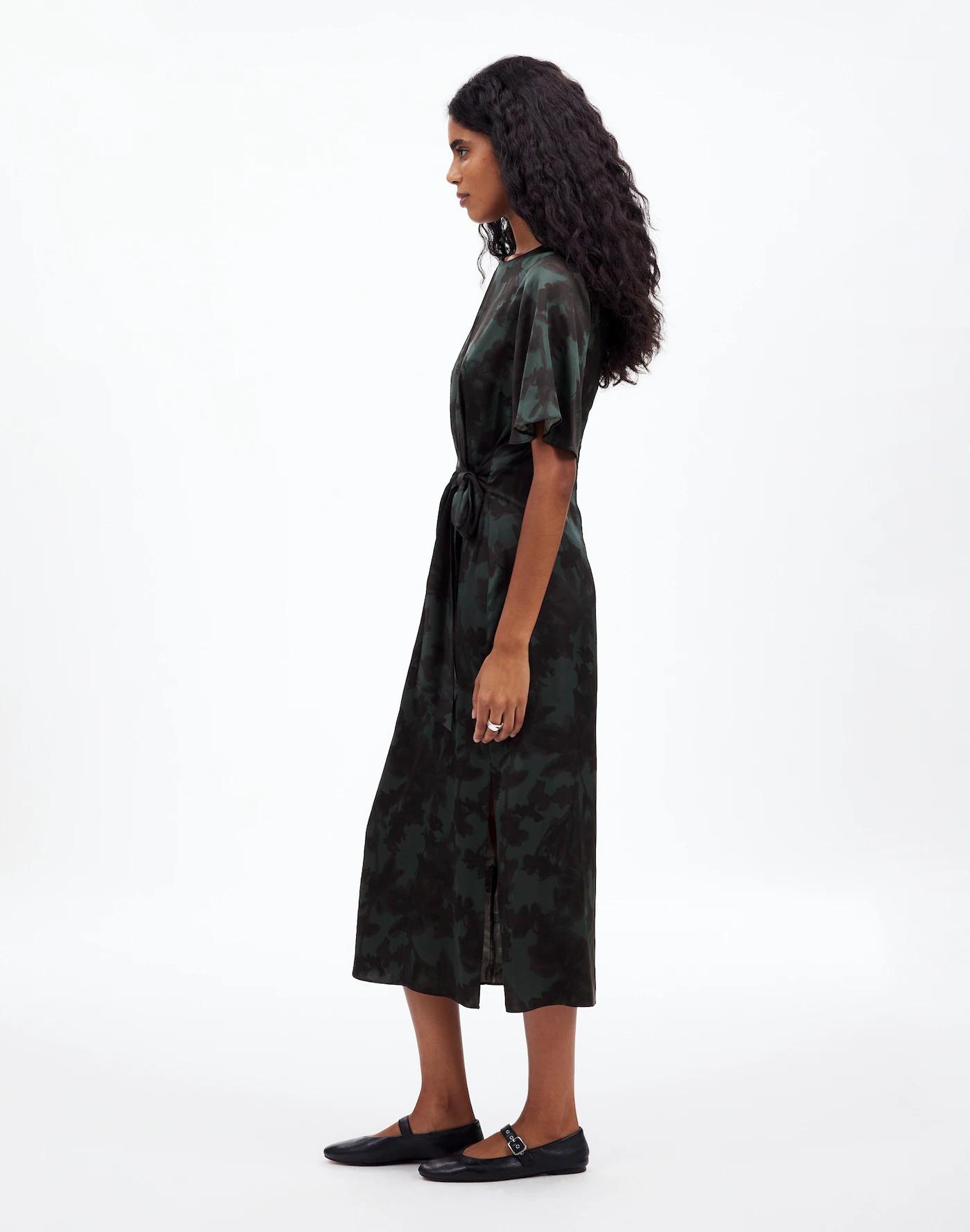 Tie-Waist Midi Dress in Floral Product Image
